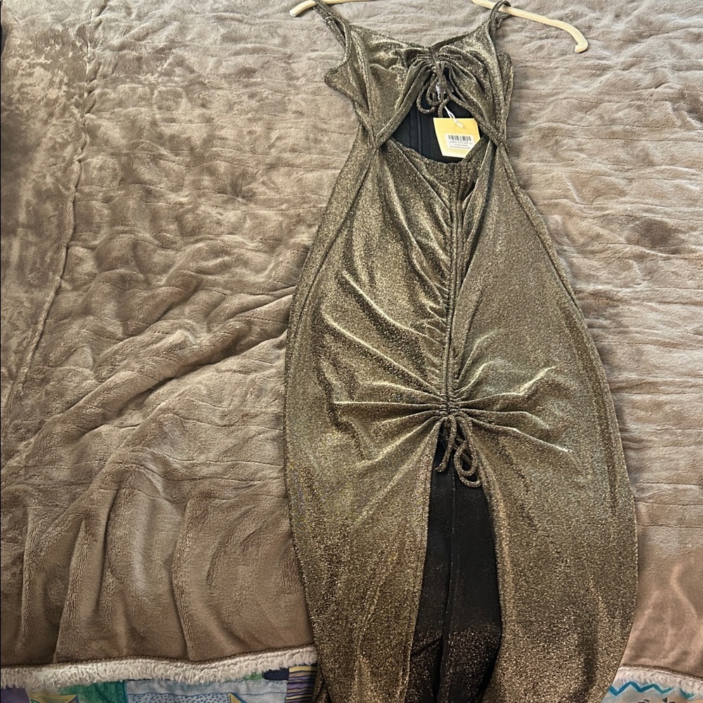 Charlie Holiday Gold Maxi Dress